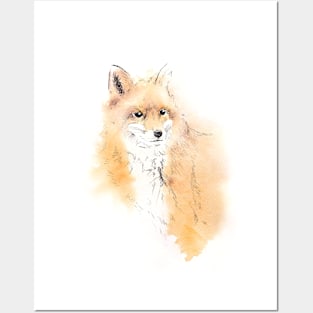 Watercolor fox Posters and Art